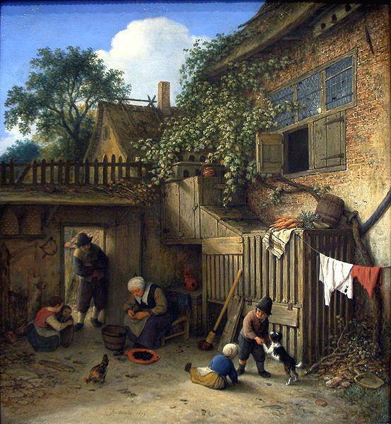 Adriaen van ostade The cottage dooryard.